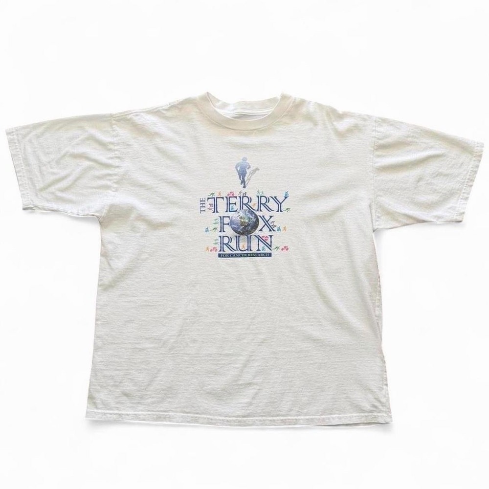 Vintage 90s Terry Fox Marathon Running Souvenir Memorial Graphic T-shirt XXL